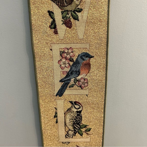 NJ Shumaker Pattan Welcome Wall Hanging Door Tapestry Banner Home Decor Birds - Picture 3 of 7